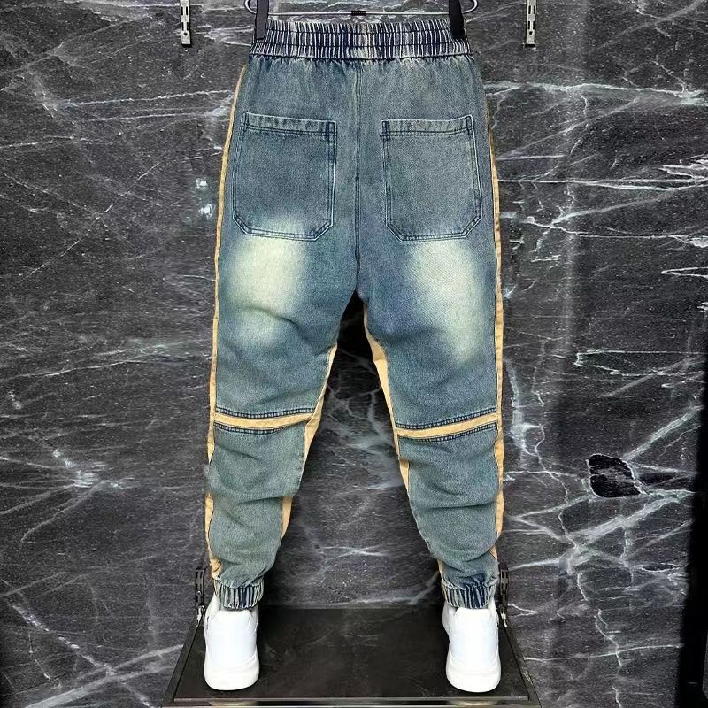 2024 New Harem Pants Spliced C - Streetwear Brand Jeans ulasan dan harga