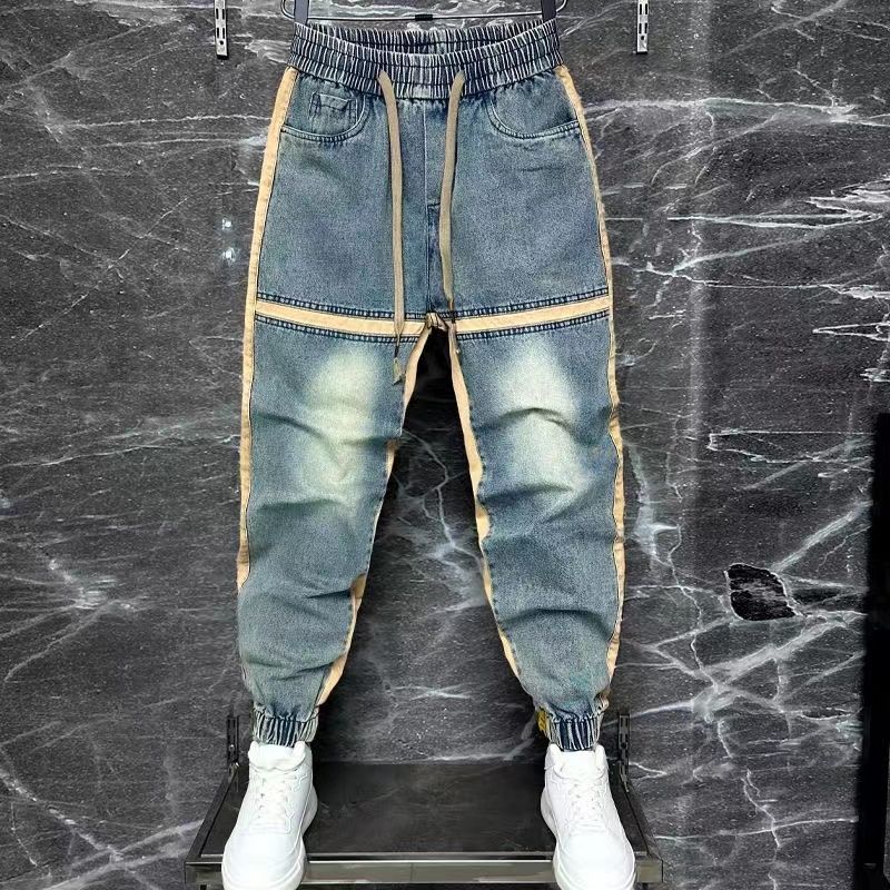 2024 New Harem Pants Spliced C - Streetwear Brand Jeans ulasan dan harga