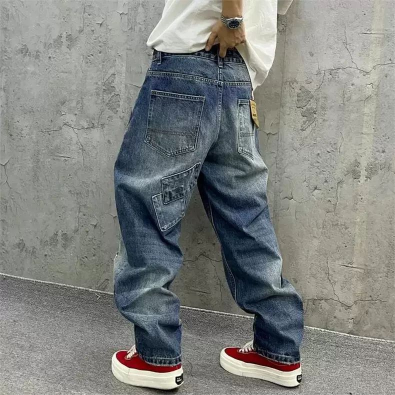 Brand Splicing Jeans Autumn Fa - Streetwear Brand Jeans ulasan dan harga