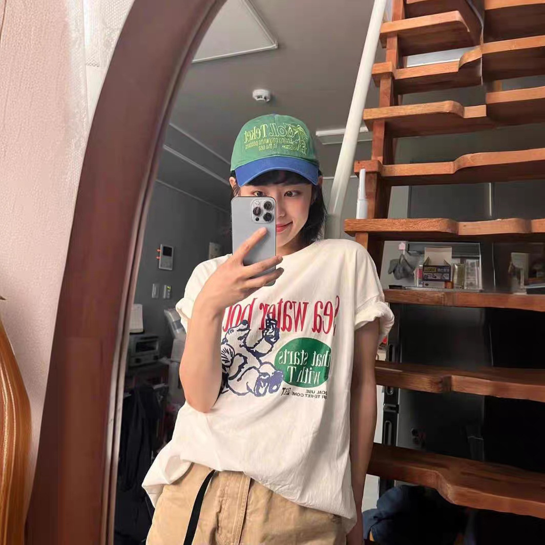 Summer New Loose Polar Bear Pr - Streetwear Brand Label ulasan dan harga