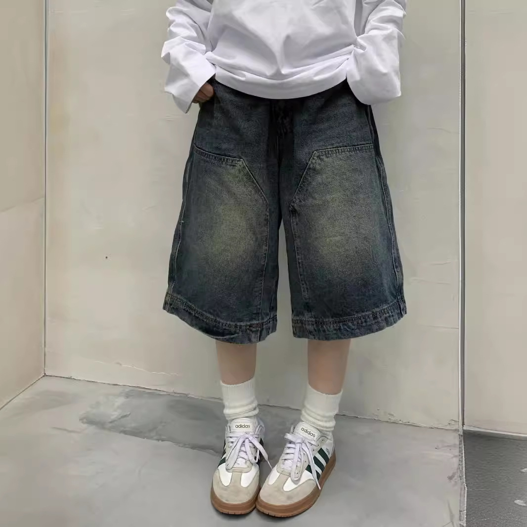 Women Y2K Vintage Baggy Jean S - Streetwear Brand Shorts ulasan dan harga