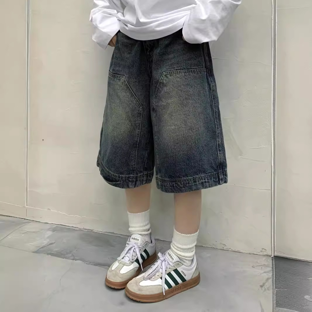 Women Y2K Vintage Baggy Jean S - Streetwear Brand Shorts ulasan dan harga