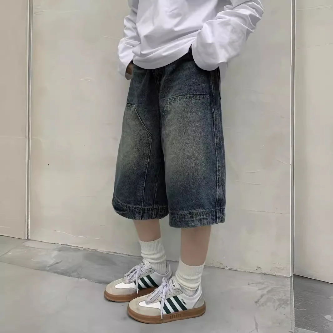 Women Y2K Vintage Baggy Jean S - Streetwear Brand Shorts ulasan dan harga