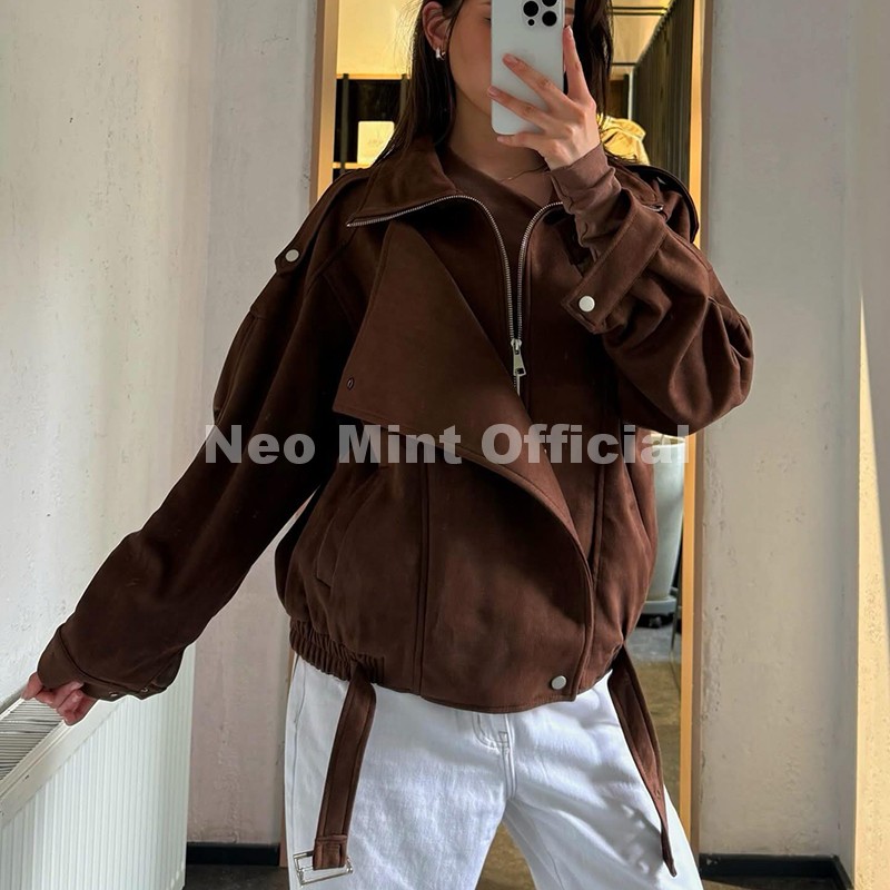 Neo Mint Autumn New Brown Over - Streetwear Girl Brand ulasan dan harga