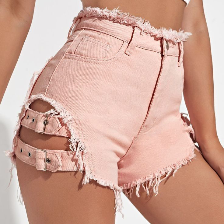 Women High Waist Denim Shorts  - Streetwear Brand Shorts ulasan dan harga