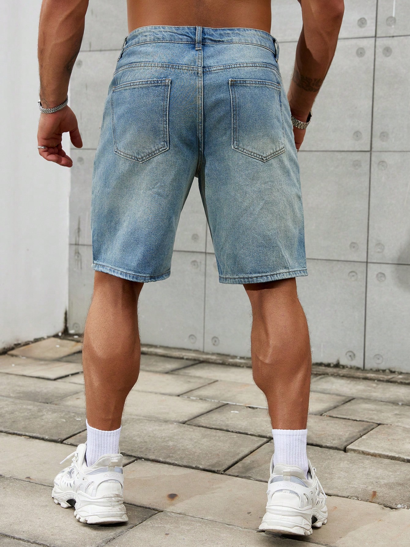 New Fashion Mens Ripped Short  - Streetwear Brand Jeans ulasan dan harga