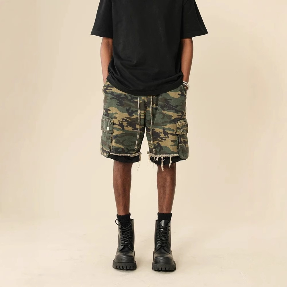 American Streetwear Raw-edge W - Streetwear Brand Shorts ulasan dan harga