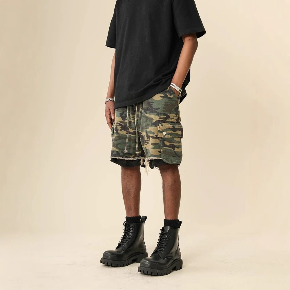 American Streetwear Raw-edge W - Streetwear Brand Shorts ulasan dan harga
