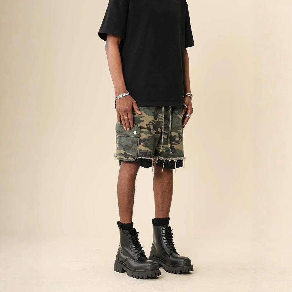 American Streetwear Raw-edge W - Streetwear Brand Shorts ulasan dan harga