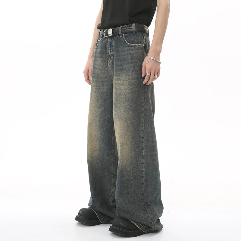 New Men's Baggy Straight Leg W - Streetwear Brand Popular ulasan dan harga