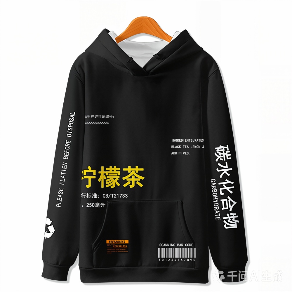 New Hoodie Lemon Tea 3D Digita - Streetwear Girl Brand ulasan dan harga